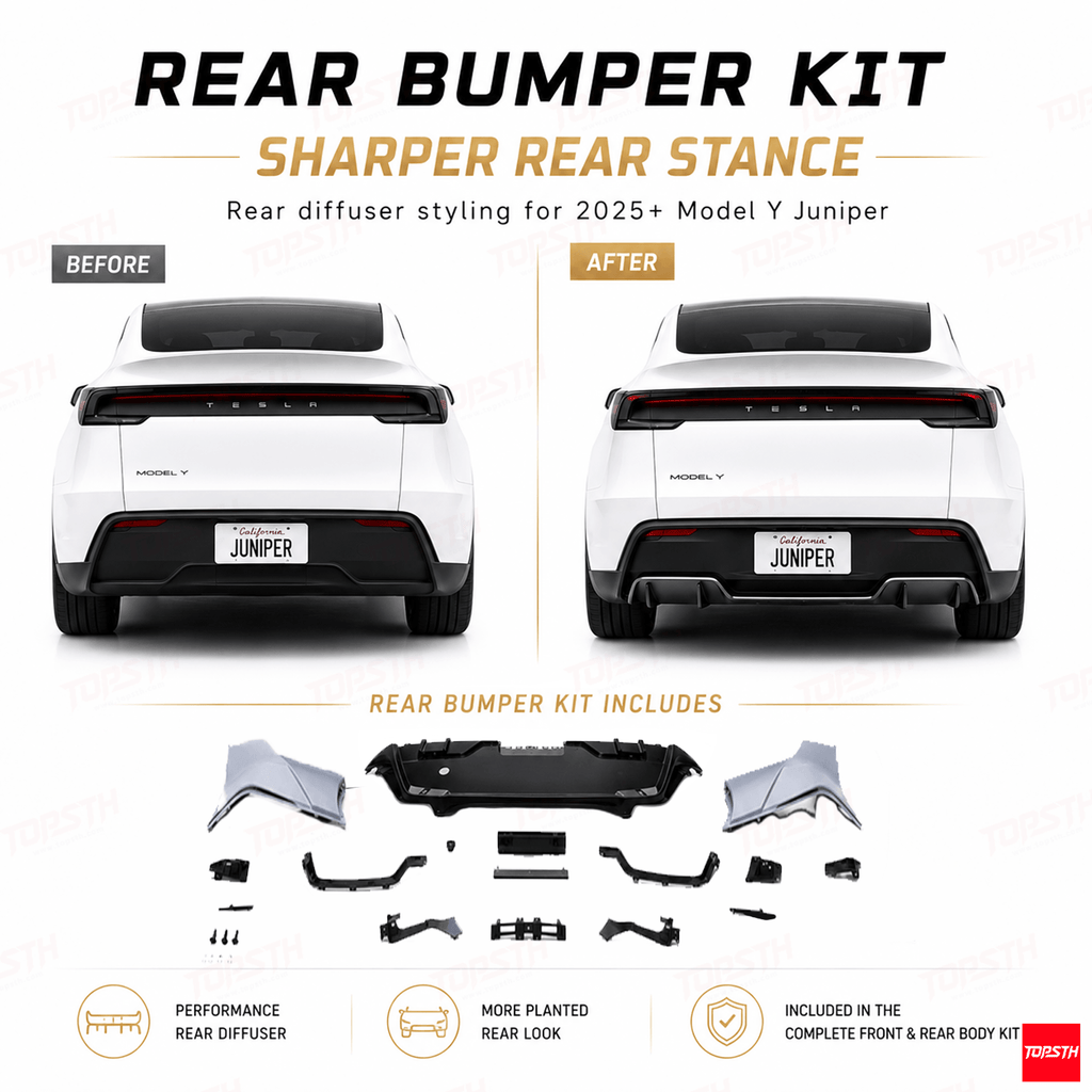 2025+ Tesla Model Y Juniper Performance Style Front & Rear Bumper Conversion Kit