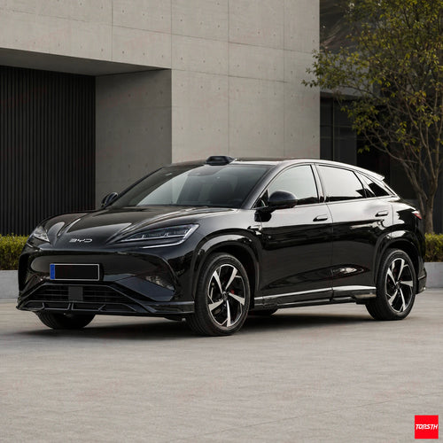 2025+ BYD Sealion 7 EV BSKT Style ABS Body Kit front 3-quarter full vehicle view by TOPSTH