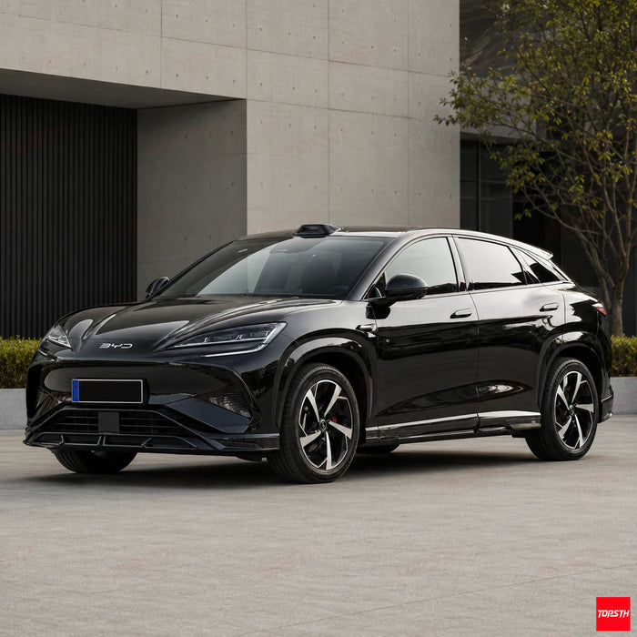 2025+ BYD Sealion 7 EV BSKT Style ABS Body Kit front 3-quarter full vehicle view by TOPSTH
