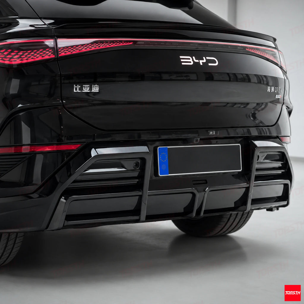 2025+ BYD Sealion 7 EV BSKT Style ABS Body Kit rear diffuser detail by TOPSTH