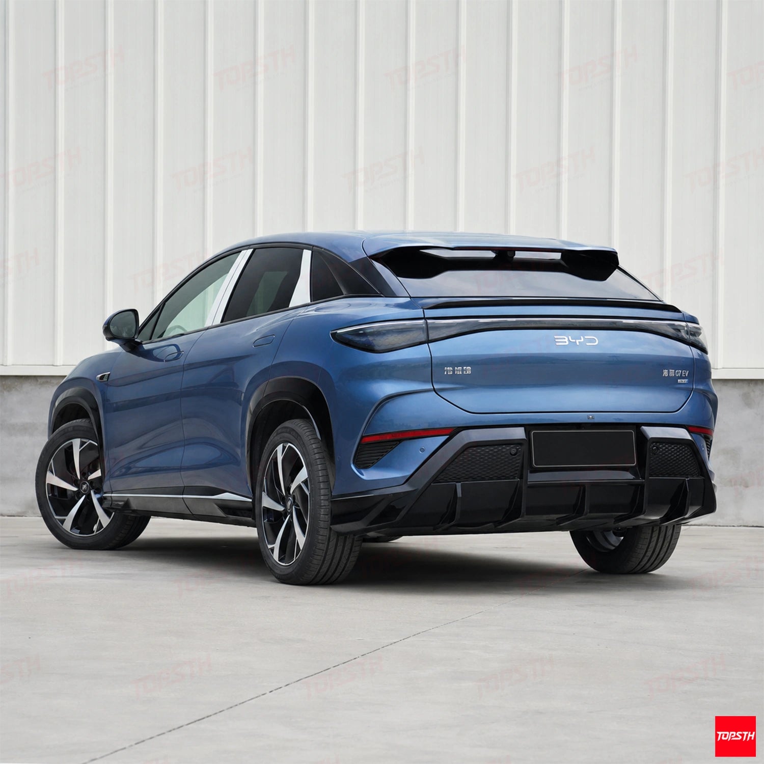 DC Style ABS Body Kit for 2025+ BYD Sealion 7 EV, Rear 3 Quarter View by TOPSTH.