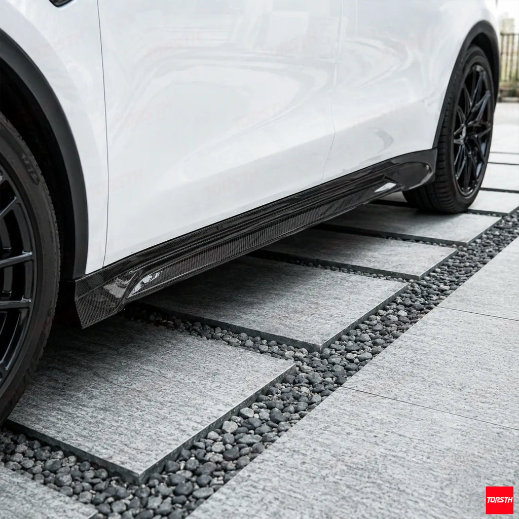 CMST GEN1 Style Carbon Fiber Body Kit for 2025+ Tesla YL/YYY, Side Skirts Detail by TOPSTH.