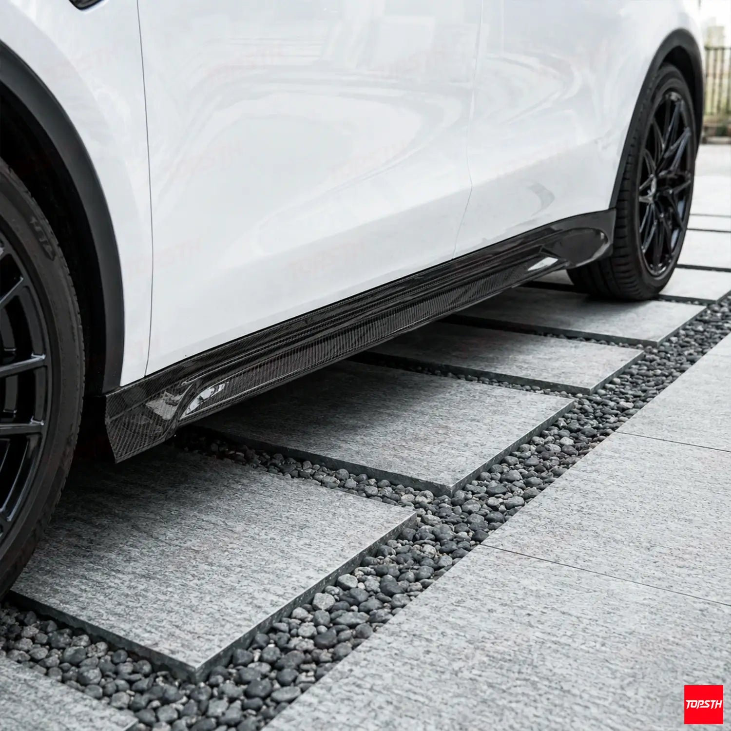 CMST GEN1 Style Carbon Fiber Body Kit for 2025+ Tesla YL/YYY, Side Skirts Detail by TOPSTH.