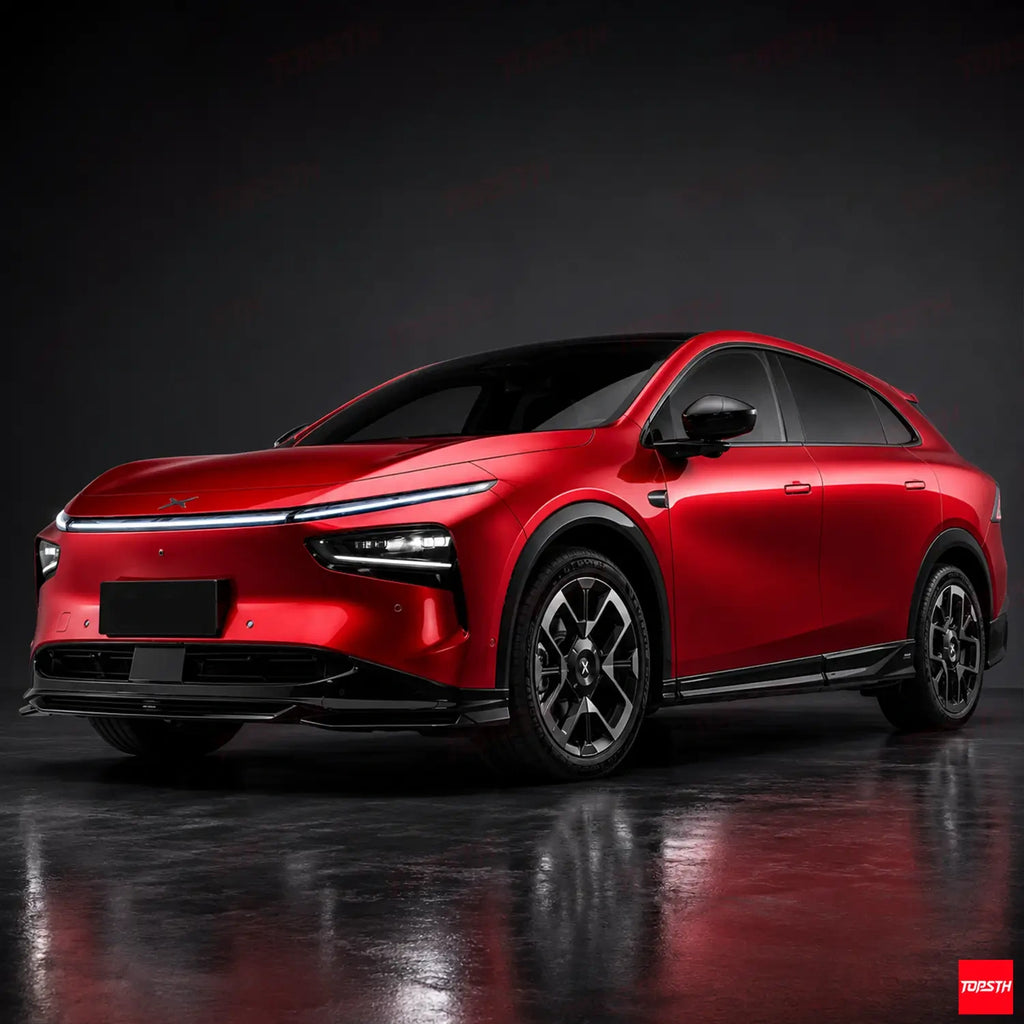 BSKT Style ABS Body Kit for 2025+ XPeng G7, Front 3 Quarter View by TOPSTH.