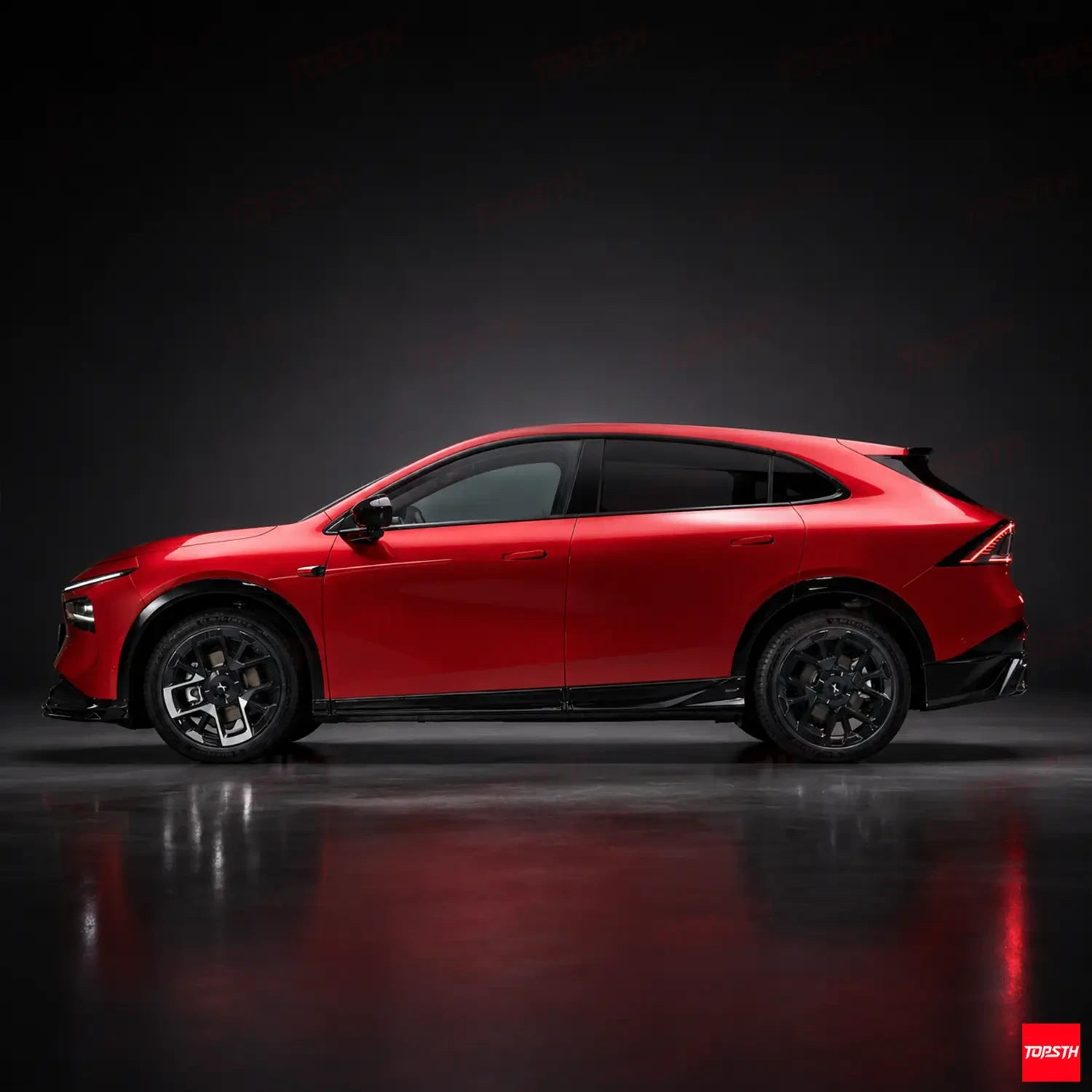 BSKT Style ABS Body Kit for 2025+ XPeng G7, Side Profile by TOPSTH.