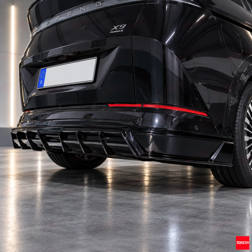 2025+ Xpeng X9 TOPSTH Style ABS Body Kit rear diffuser detail by TOPSTH