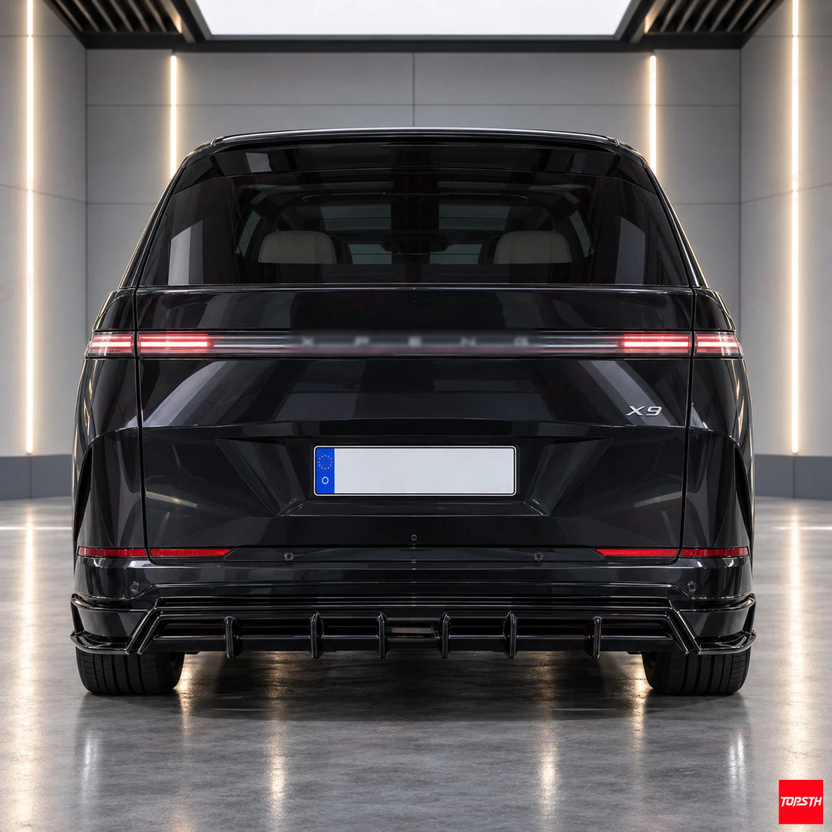2025+ Xpeng X9 TOPSTH Style ABS Body Kit rear view by TOPSTH