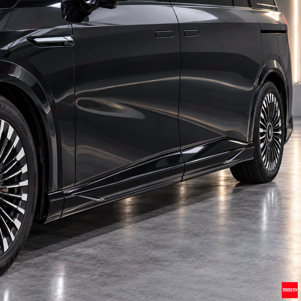 2025+ Xpeng X9 TOPSTH Style ABS Body Kit side skirts detail by TOPSTH