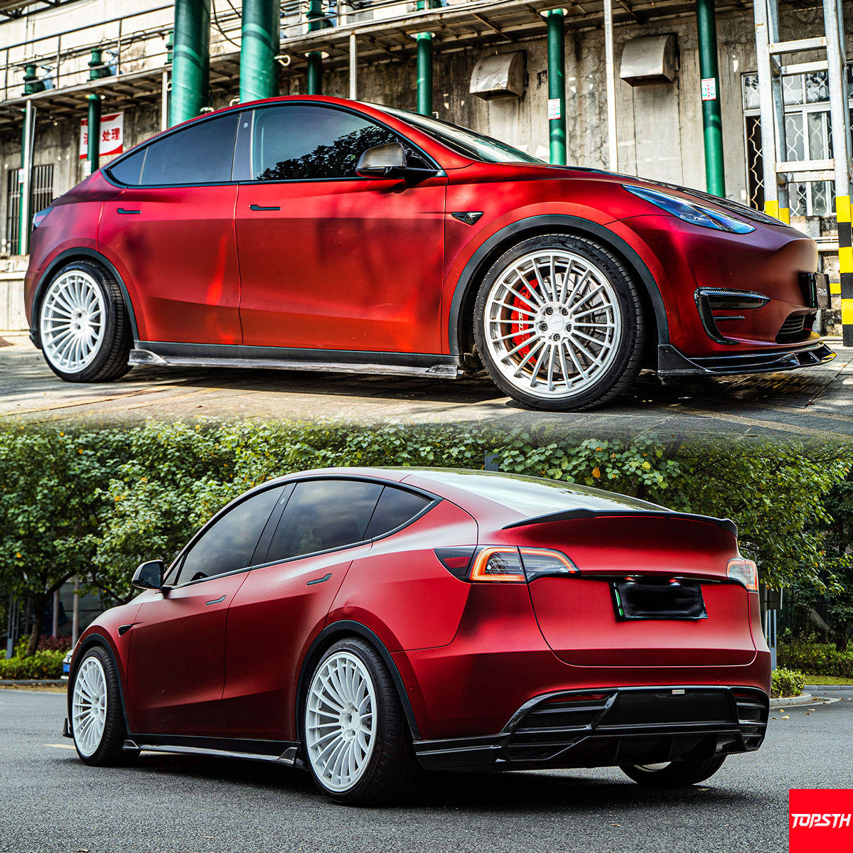 Dry Carbon Fiber Body Kit for Tesla Model Y 2021-2024 Full Exterior Upgrade Kit