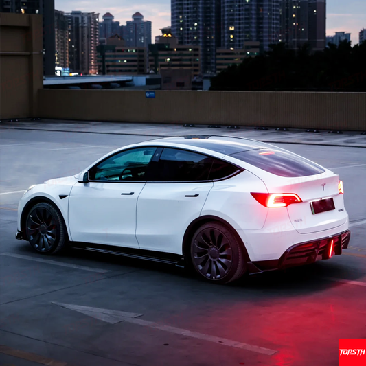 Tesla Model Y 2021–2024 ABS Body Kit – Front Lip, Side Skirts & Rear Diffuser | Sporty Upgrade