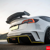 Tesla Model 3/Y Carbon Fiber Trunk Spoiler - Hacker Style Spoiler