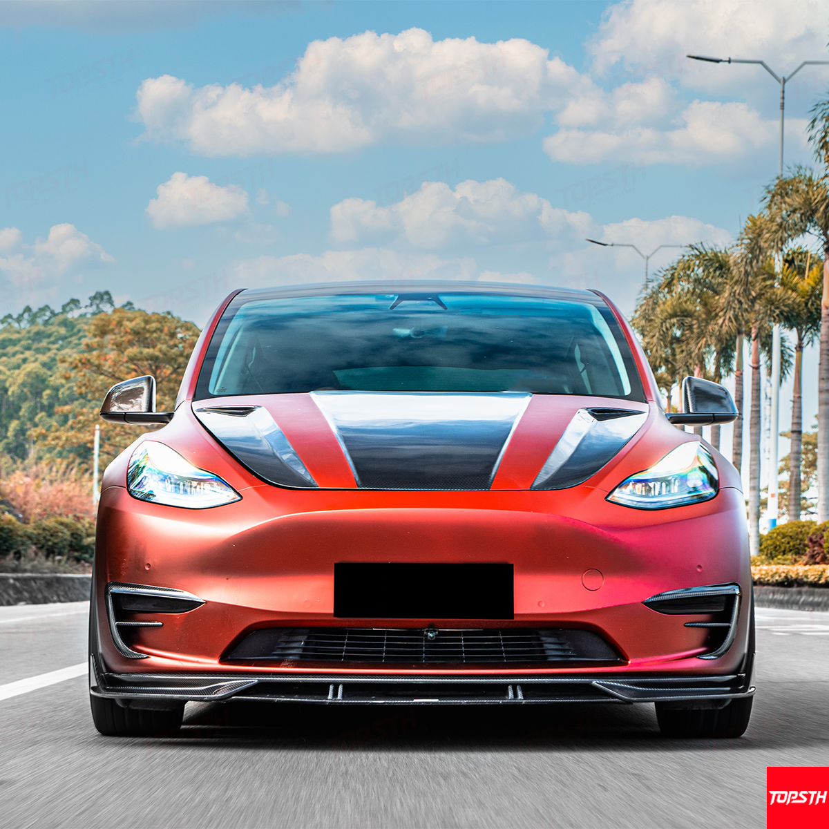 Dry Carbon Fiber Body Kit for Tesla Model Y 2021-2024 Full Exterior Upgrade Kit