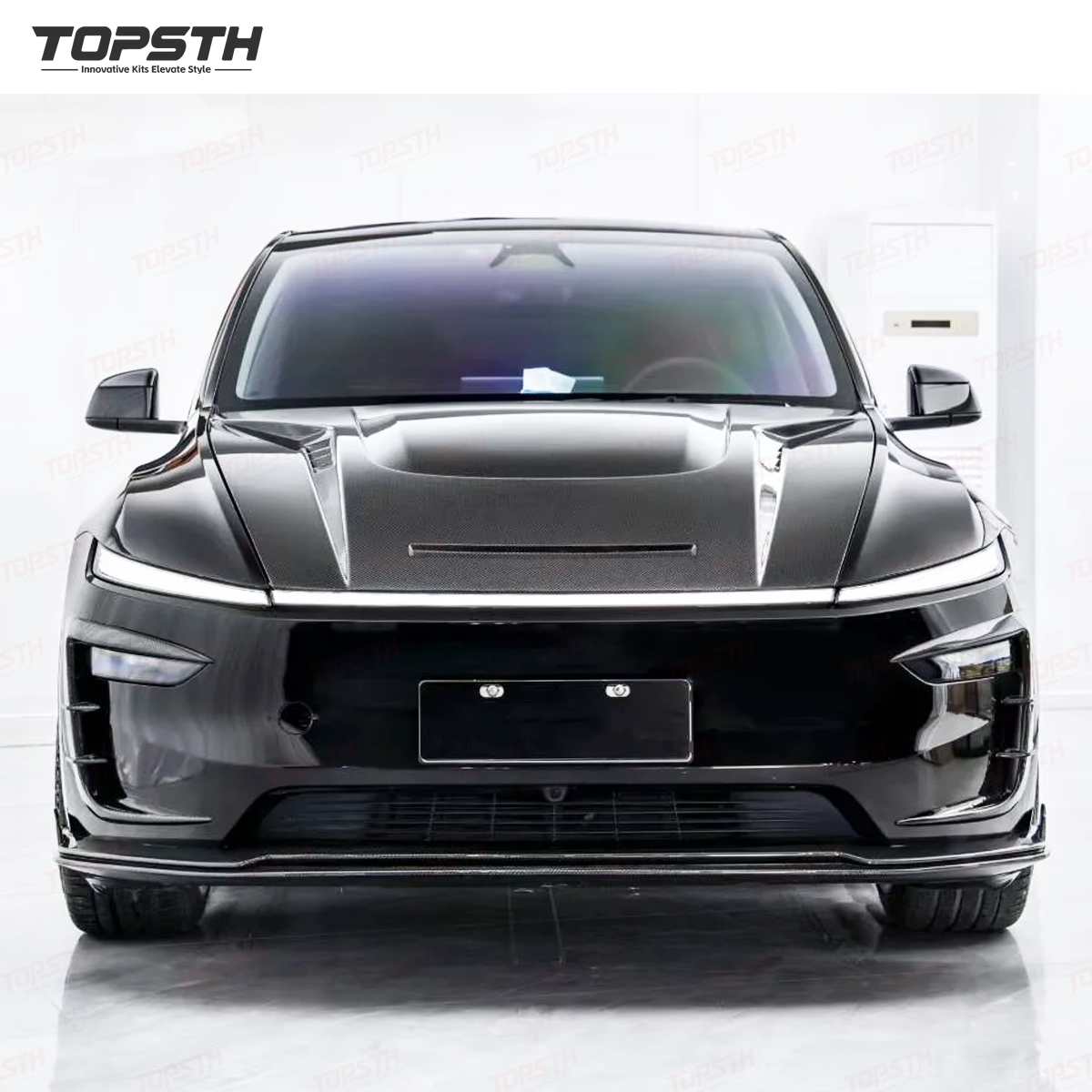 CM Design Carbon Fiber Bumper Splitters for Tesla Model Y Juniper 2025+