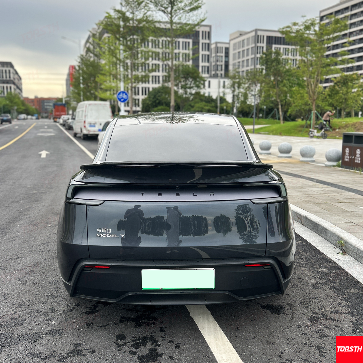 TOPSTH Design Carbon Fiber Rear Spoiler for Tesla Model Y Juniper 2025+