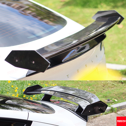 Tesla Model Y Kofferraumspoiler aus Kohlefaser – Hacker-Stil
