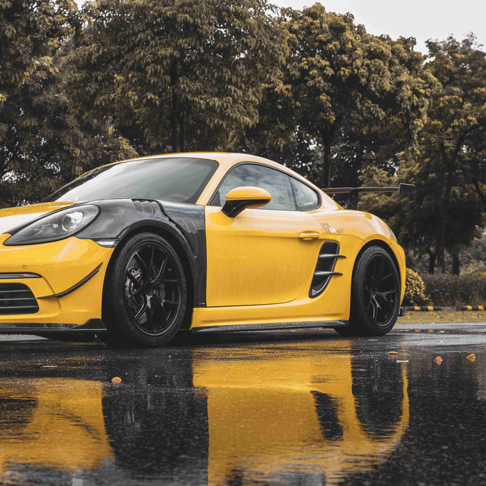 Porsche TAKD V1 Pre-Preg Carbonfaser-Seitenschweller für 718 Cayman &amp; Boxter 