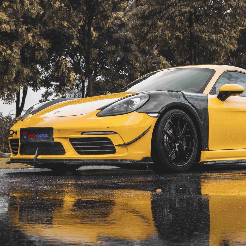 Porsche TAKD V1 Pre-Preg Carbonfaser-Front-Canards für 718 Cayman &amp; Boxter 