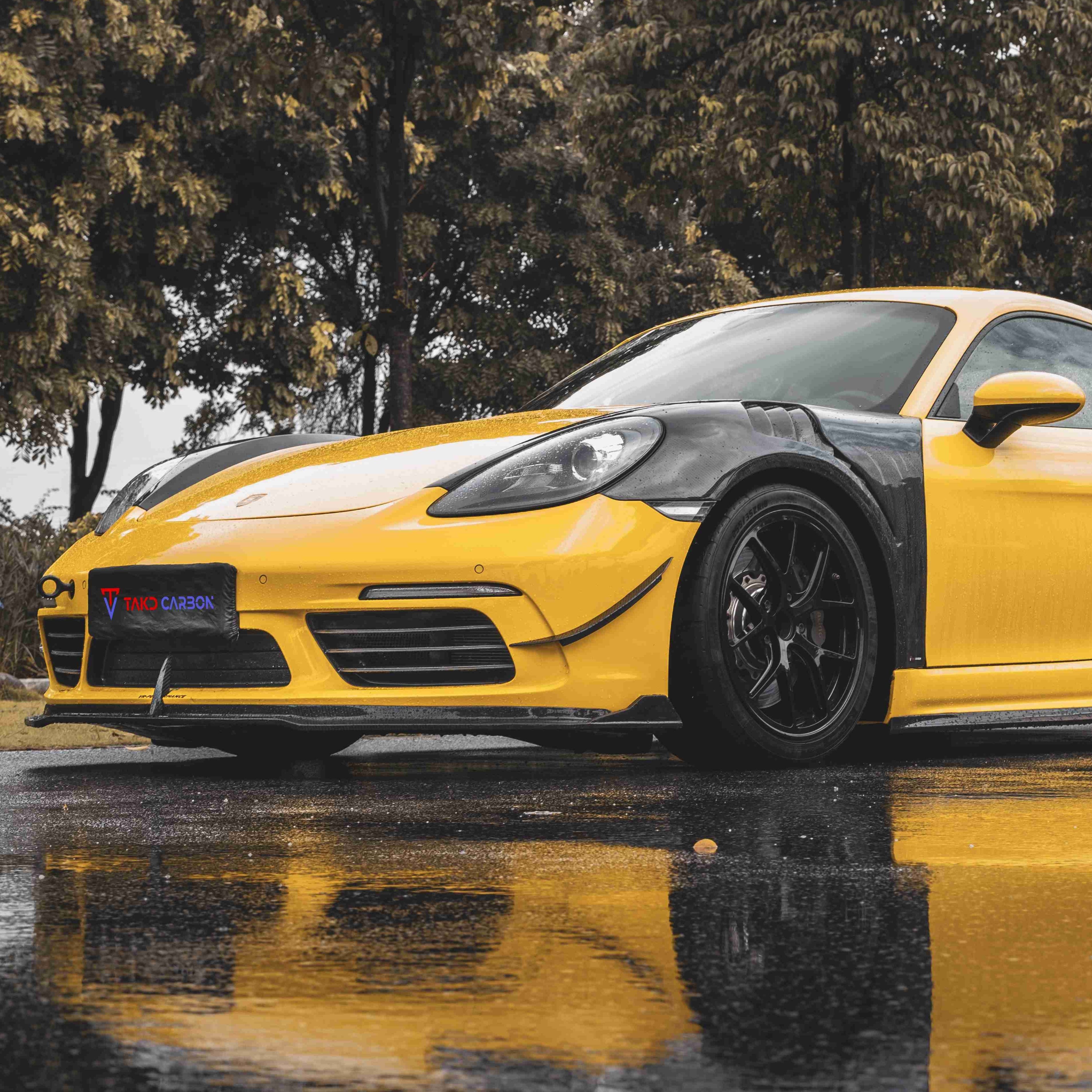 Porsche TAKD V1 Pre-Preg Carbonfaser-Front-Canards für 718 Cayman &amp; Boxter 