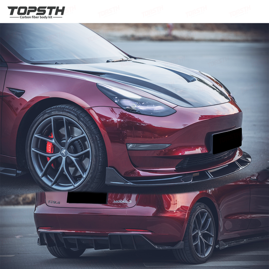 Tesla Model 3 2019-2023 Full FM Style Dry Carbon Fiber Body Kit