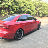 Audi 8V A3 Sedan Standard FL Carbon Fiber Side Skirts