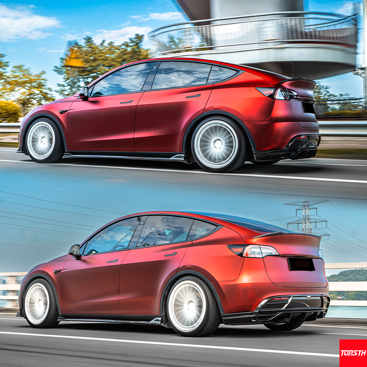 Dry Carbon Fiber Body Kit for Tesla Model Y 2021-2024 Full Exterior Upgrade Kit