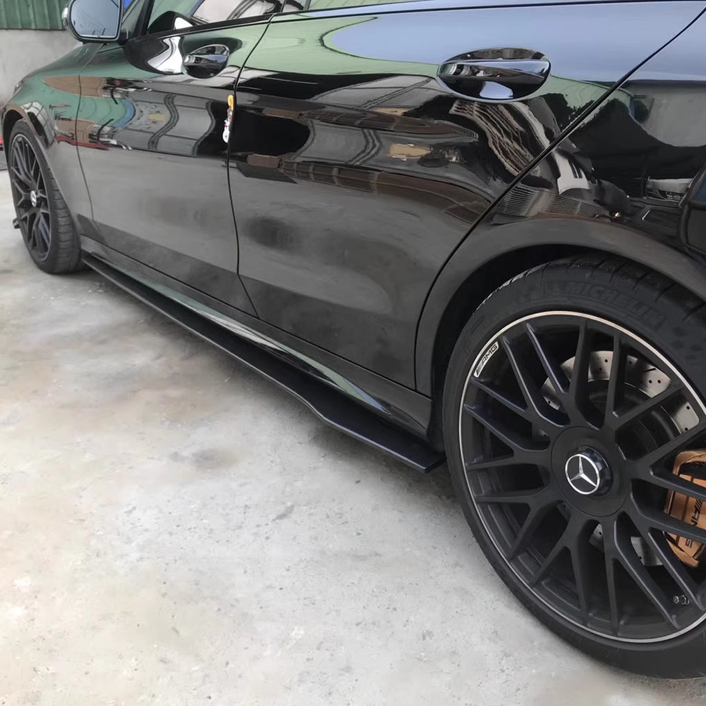 Mercedes W205 Carbon Fiber Side Skirts - TOPSTH Designs