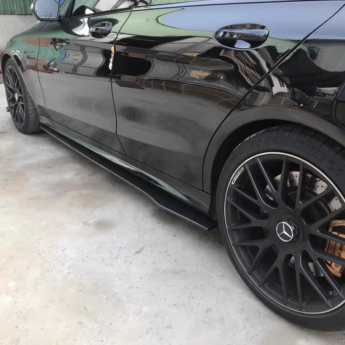 Mercedes W205 Carbon Fiber Side Skirts - TOPSTH Designs