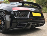 Audi R8 Gen 2 PFL Carbon Fiber Rear Lower Bumper Spats - TOPSTH Designs