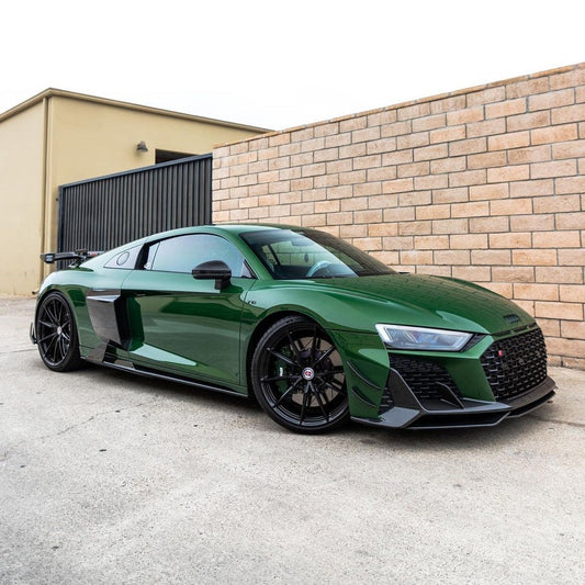 Audi Pre-Pregged Carbon Fiber Capristo Style Side Skirts for R8 Gen 2 FL
