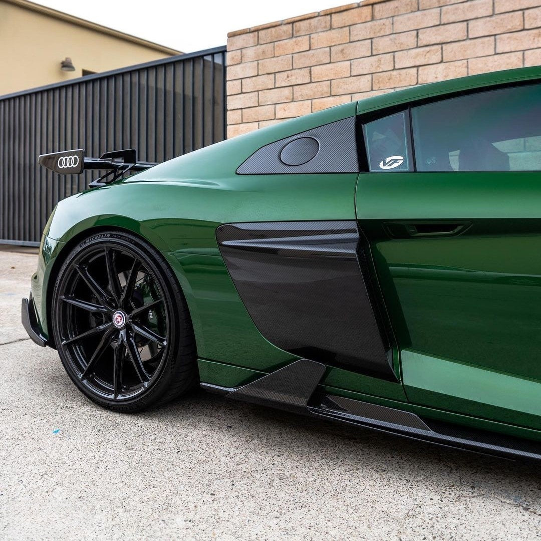 Audi Pre-Pregged Carbon Fiber Capristo Style Side Skirts for R8 Gen 2 FL