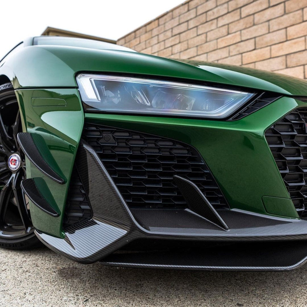 Audi Pre-Preg Carbon Fiber Capristo Style Front Canards for R8 Gen 2 FL