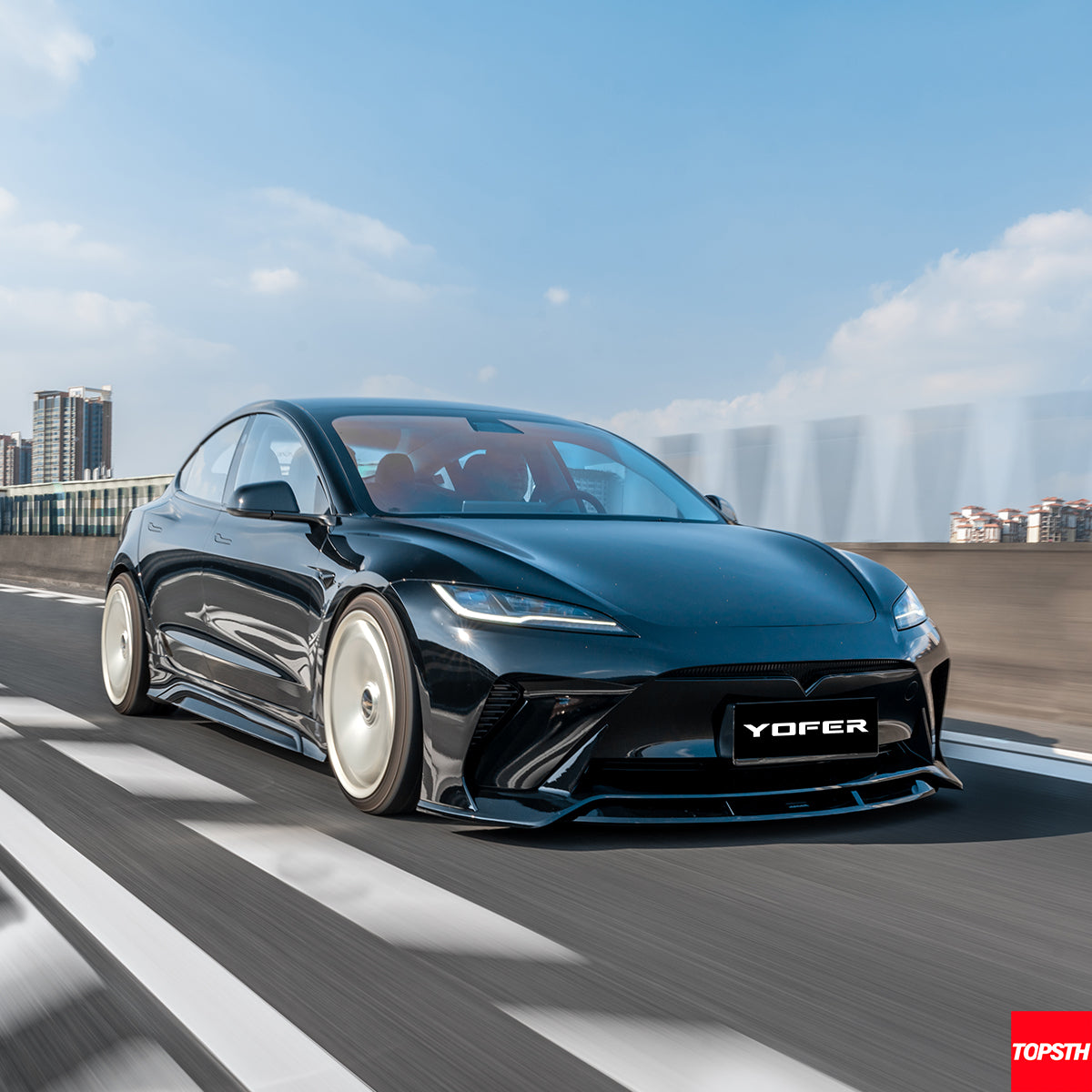 Tesla Model 3 (2024+) Yofer PP Injection-Molded Replacement Front Bumper for Custom Style & Perfect Fit