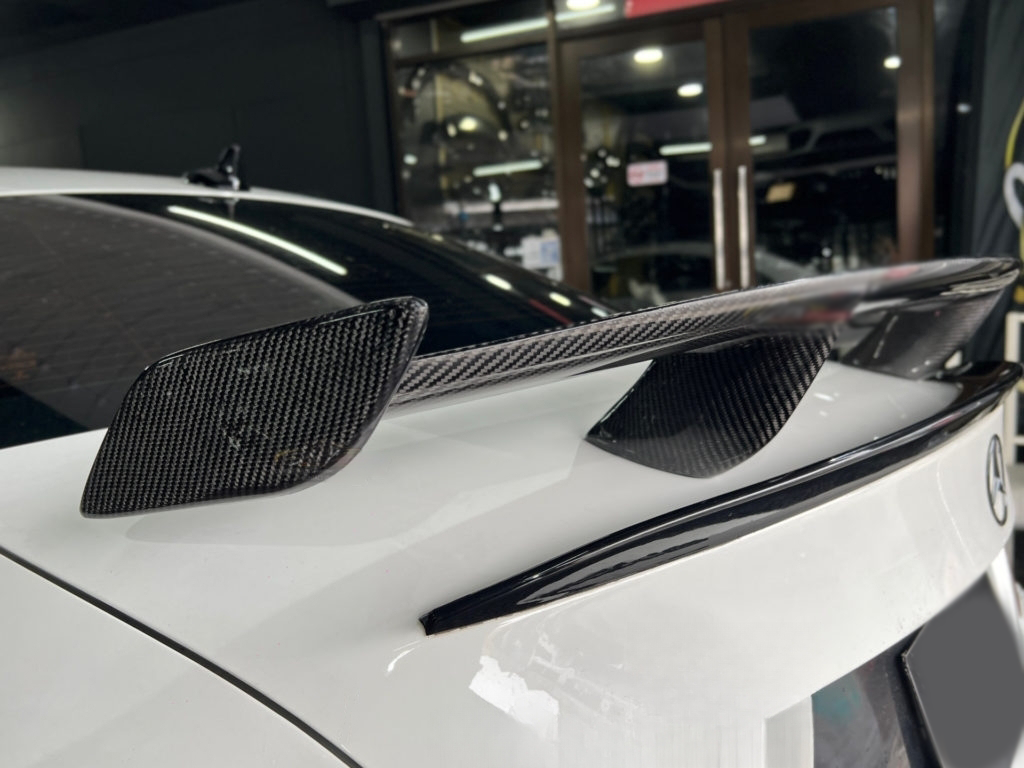 Mercedes W117 Carbon Fiber Rear Spoiler - GT Style Car Part Google Ads