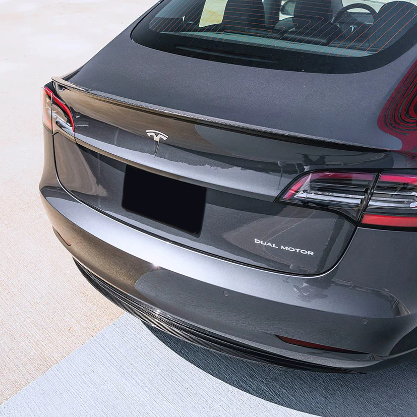 Tesla Model 3 2016–2023 Carbon Fiber Performance Style Rear Trunk Spoiler