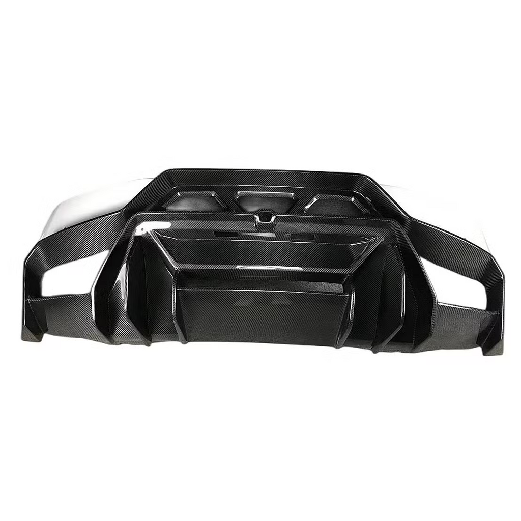 Parachoques trasero y difusor de fibra de carbono preimpregnada estilo Vorsteiner para Lamborghini Huracan LP580 LP610