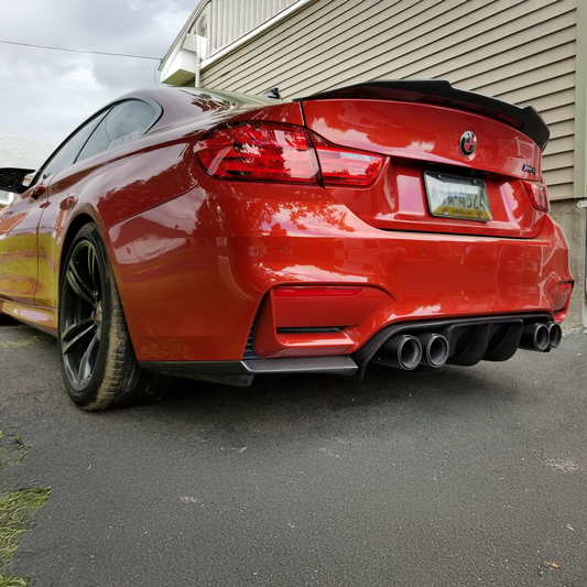 BMW F80 M3 F82 M4 Carbon Fiber M Performance Style Rear Bumper Spats