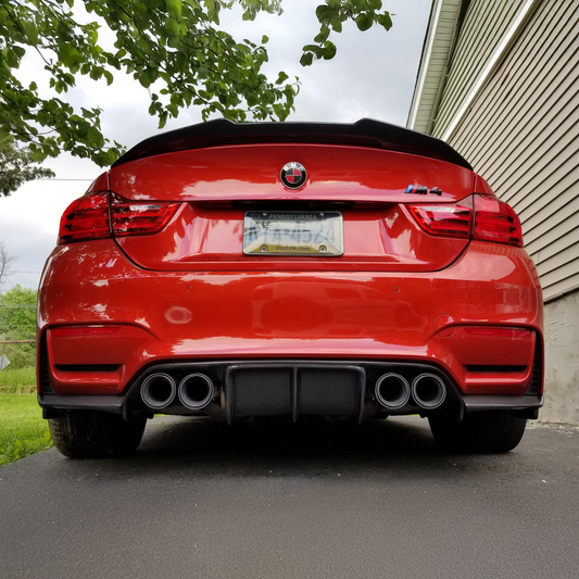 BMW F80 M3 F82 M4 Carbon Fiber M Performance Style Rear Bumper Spats