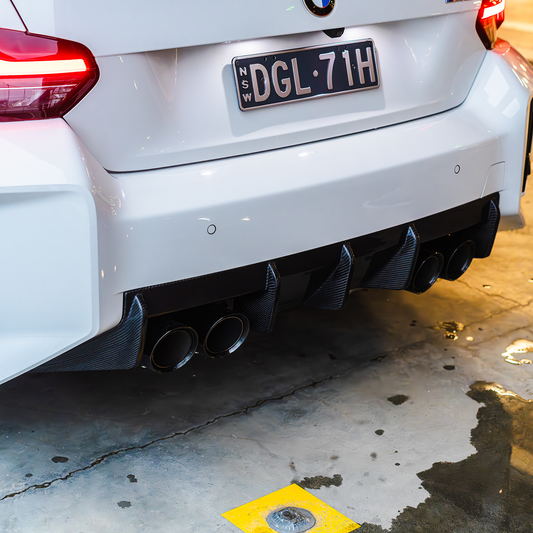 BMW Carbon Fiber M Performance Style Rear Diffuser for G87 M2