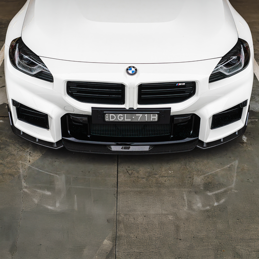 Divisor delantero de fibra de carbono preimpregnada de TOPSTH Designs para BMW G87 M2