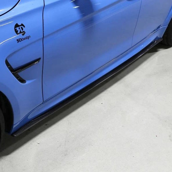 BMW F80 M3 Seitenschweller aus Carbonfaser – 3D-Design-Stil