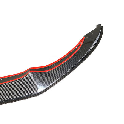 Divisor delantero grande estilo GTS de fibra de carbono para BMW F80 M3 F82 M4