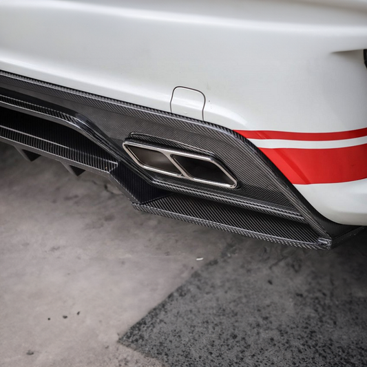 Mercedes W176 Carbon Fiber Rear Diffuser - Revozport Style