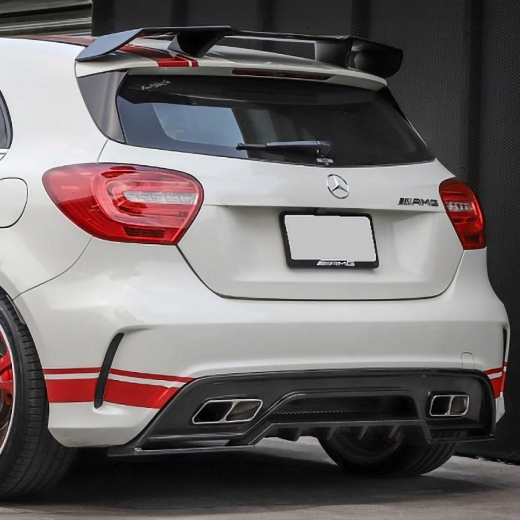 Mercedes W176 Carbon Fiber Rear Diffuser - Revozport Style