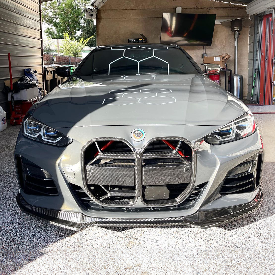 Parrilla delantera estilo CSL de fibra de carbono preimpregnada de BMW para la Serie 4 G22 (2020+)