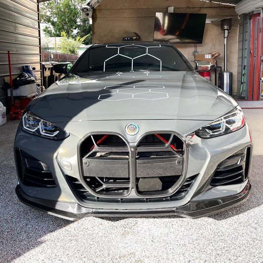 Parrilla delantera estilo CSL de fibra de carbono preimpregnada de BMW para la Serie 4 G22 (2020+)