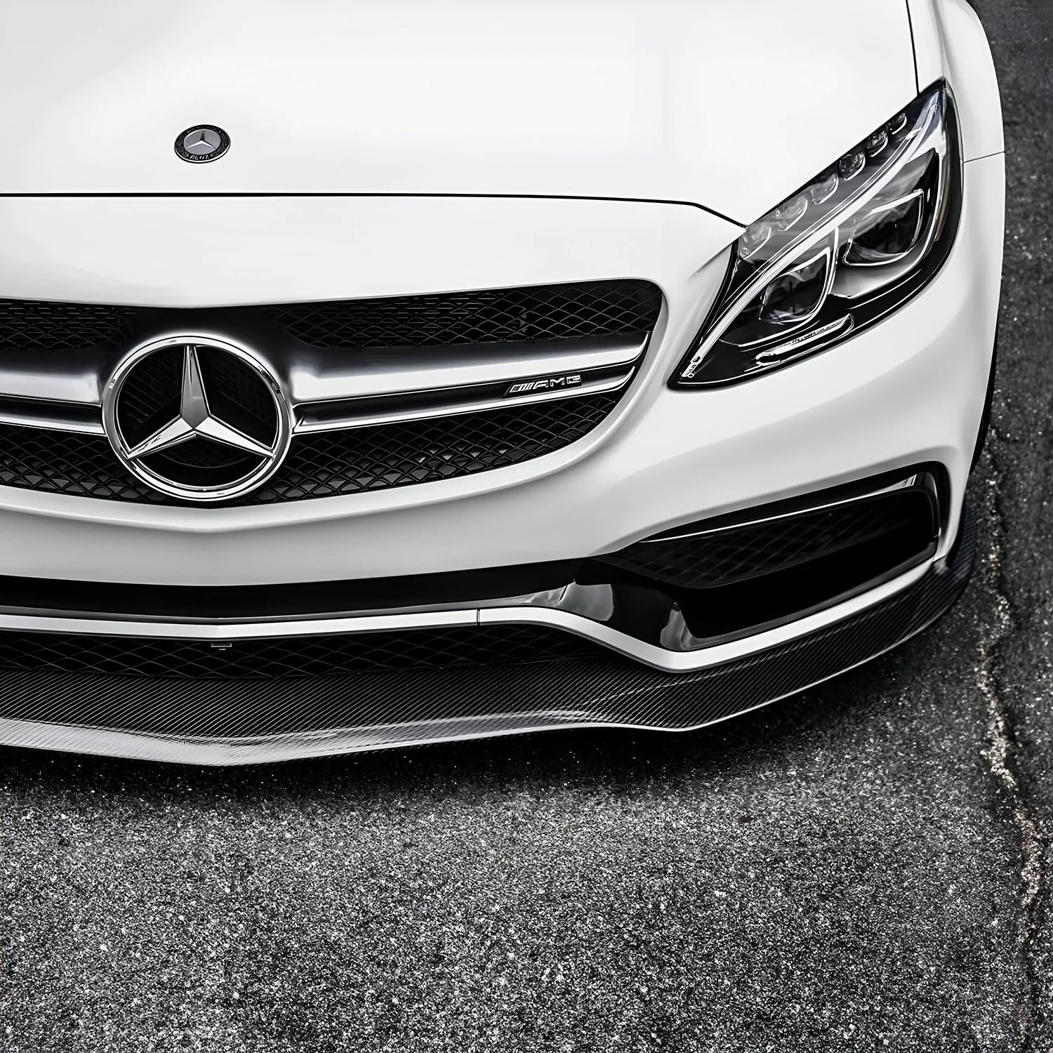Mercedes Carbonfaser-Frontsplitter im PSM-Stil für W205 C63 Limousine und Coupé PFL (2015-2018)