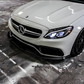 Mercedes Carbon Fiber PSM Style Front Splitter for W205 C63 Sedan & Coupe PFL (2015-2018)