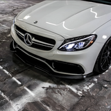 Mercedes Carbon Fiber PSM Style Front Splitter for W205 C63 Sedan & Coupe PFL (2015-2018)