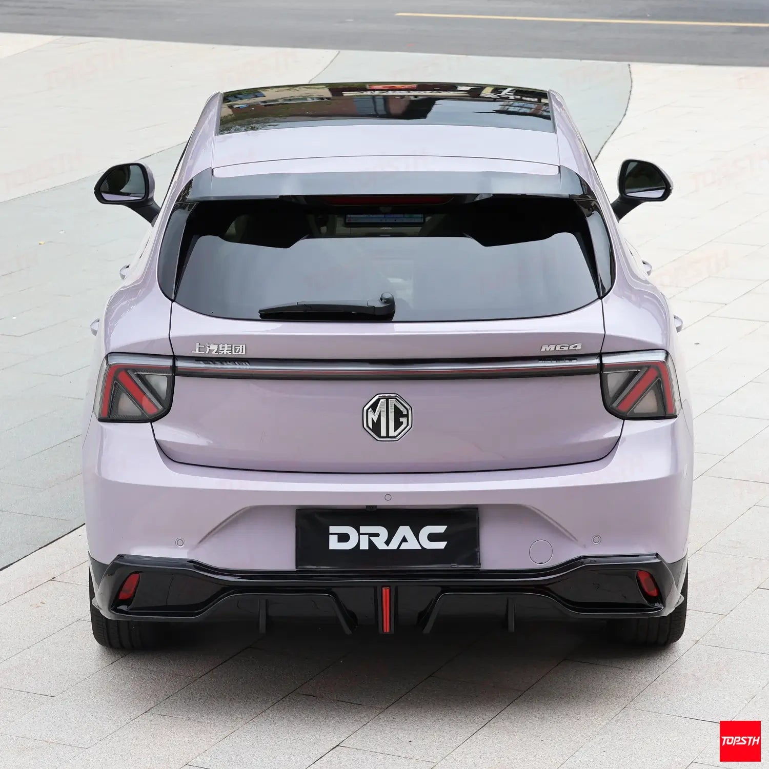 TOPSTH DRAC Style ABS Body Kit for 2025+ MG4 EV Mulan, Rear View.
