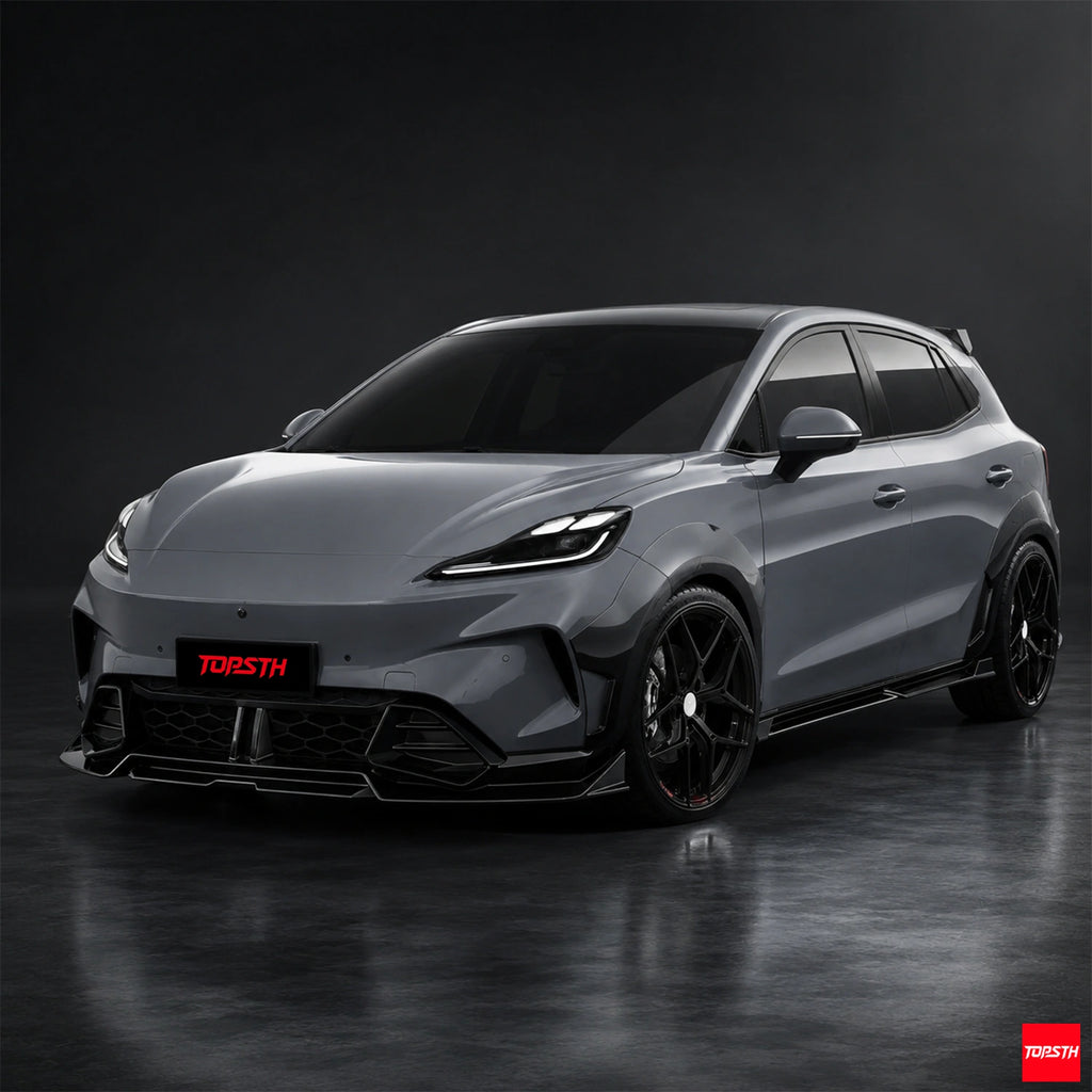 TBRO Style ABS Body Kit for 2025+ MG4 EV mulan, Front 3 Quarter View.